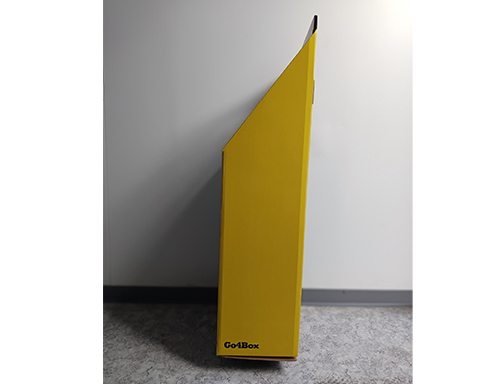 Τρόλεϊ μεταφοράς από πεπιεσμένο χαρτόνι με ροδάκια