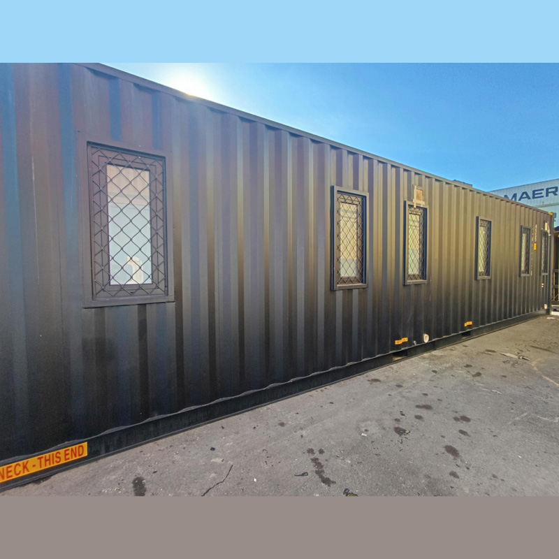 Κοντέινερ Οικίσκος με WC, Shower & Κουζινάκι (12m x 2.5)